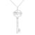 .925 Sterling Silver Diamond Accent Zodiac Key Pendant Necklace