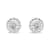 0.375ctw Solitaire Diamond Miracle Set Sterling Silver Stud Earrings