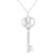 .925 Sterling Silver Diamond Accent Zodiac Key Pendant Necklace