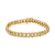 10K Yellow Gold Over Sterling Silver 1/2 Cttw Diamond Wave Style Tennis Bracelet