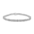 Sterling Silver 1.0 Cttw Diamond Square Frame Tennis Bracelet