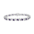 3.5 mm Lab Created Purple Amethyst and 1/6 ctw Diamond Rhodium Over
Sterling Silver Tennis Bracelet