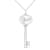 .925 Sterling Silver Diamond Accent Zodiac Key Pendant Necklace