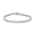 Rhodium Over Sterling Silver 1.0 Cttw Diamond Tennis Bracelet (I-J, I3)
