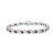 3.5 mm Lab Created Red Ruby and 1/6 ctw Diamond Rhodium Over Sterling
Silver Tennis Bracelet