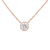 0.10ctw Diamond Bezel Set Solitaire 10K Rose Gold Necklace (H-I, SI2-I1)