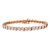 14K Rose Gold Over Sterling Silver 1/10 Cttw Diamond "S"
Tennis Bracelet