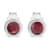 3.5mm Red Garnet Solitaire Sterling Silver Stud Earrings