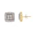 Diamond Accented Square-Shaped 10K Tri-Color Gold Over Sterling Silver
Milgrain Stud Earrings
