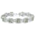 .925 Sterling Silver 7x7 mm Cushion Cut Prasiolite and 1/10ctw Round
Diamond Tennis Bracelet