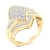 10K Yellow Gold Diamond Bypass Cluster Ring (1 Cttw, I-J Color, I2-I3 Clarity)
