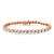 14K Rose Gold Over Sterling Silver 1/4 Cttw Diamond "S" Tennis Bracelet