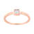 14K Rose Gold Over Sterling Silver 1/20ctw Miracle Set Diamond Ring (J-K
Color, I1-I2 Clarity)