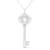 .925 Sterling Silver Diamond Accent Zodiac Key Pendant Necklace