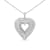 1.50ctw Baguette Diamond Sterling Silver Heart Pendant Necklace