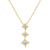 10K Yellow Gold 1/5ctw Princess Cut Diamond 3 Stone 18" Pendant
Chain(H-I Color, SI2-I1 Clarity)
