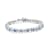 3.5 mm Lab Created Blue Alexandrite and 1/6 ctw Diamond Rhodium Over
Sterling Silver Tennis Bracelet