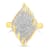 10K Yellow Gold Over Sterling Silver ¾ctw Mixed Cut Diamond Cluster Ring
(I-J Color, I2-I3 Clarity)