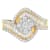 14K Yellow Gold 1.0ctw Mixed-Cut Diamond Round Floral Cluster Ring(H-I
Color, SI2-I1 Clarity)