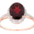 10k Rose Gold Oval Garnet and Diamond Halo Ring