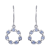 10K White Gold Tanzanite Circle Drop Earrings