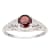 10k White Gold Vintage Style Genuine Round Garnet Scroll Ring