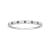 10k White Gold Vintage Style Sapphire and Diamond Petite Stackable Band