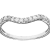 10k White Gold Curved Diamond Wedding Band 1/5 cttw, H-I Color, I1-I2 Clarity