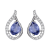 10K White Gold Tanzanite and Diamond Drop Earrings