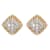 10K Yellow Gold .25ctw Diamond Earrings with Rope Design Edges