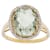 10k Yellow Gold 3.50ct Oval Prasiolite and Diamond Halo Ring