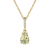 10k Yellow Gold Genuine Pear-Shape Prasiolite and Diamond Drop Pendant
With Chain