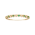 10k Yellow Gold Genuine Emerald and Diamond Petite Heart Stackable Band