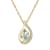 10k Yellow Gold Genuine Oval Prasiolite and Diamond Halo Drop Pendant
With Chain