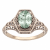 10k Yellow Gold Vintage Style Genuine Oval Prasiolite Filigree Ring