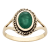 10k Yellow Gold Genuine Oval Emerald Split Shank Ring