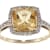 10k Yellow Gold Cushion Citrine and Diamond Halo Ring