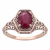 10k Rose Gold Vintage Style Genuine Oval Ruby Filigree Ring