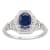 10k White Gold Vintage Style Genuine Oval Sapphire Filigree Ring