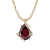 10k Yellow Gold Genuine Pear-shape Garnet Teardrop Pendant With Chain