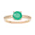 10k Yellow Gold Genuine Round Emerald and Diamond Ring