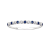 10k White Gold Genuine Sapphire and Diamond Petite Stackable Band
