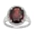 10k White Gold 3.50ct Oval Garnet and Diamond Halo Ring