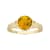 10k Yellow Gold Vintage Style Genuine Round Citrine and Diamond Ring