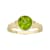 10k Yellow Gold Vintage Style Genuine Round Peridot and Diamond Ring