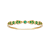 10k Yellow Gold Genuine Round Emerald Stackable Band