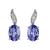 10K White Gold Tanzanite and Diamond Earrings