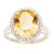 10k Yellow Gold 3.50ct Oval Citrine and Diamond Halo Ring
