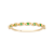 10k Yellow Gold Genuine Round Emerald Stackable Twist Band