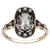 10k Yellow Gold Vintage Style Genuine Oval Prasiolite and Cultured-Pearl Ring